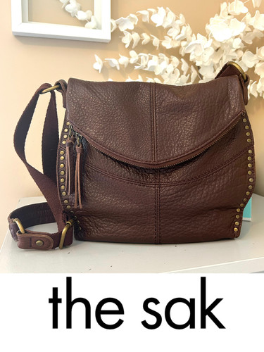 The sak brown leather flapover - sak,