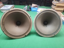 Pair 2x 12" Inch GOODMAN Audiom 60 15 Watt 15 Ohm Speaker Hi-Fi Audio 1960 Works
