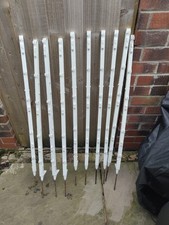 3FT White Electric Fence Posts x10