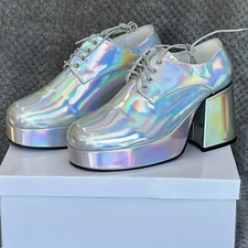  Mens Silver Platform shoes