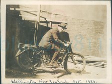 1926 Douglas Motorcycle Wellington New Zealand Chefalo magic Tr 4x3" Orig photo