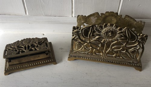 Vintage brass sunflower - vintage,