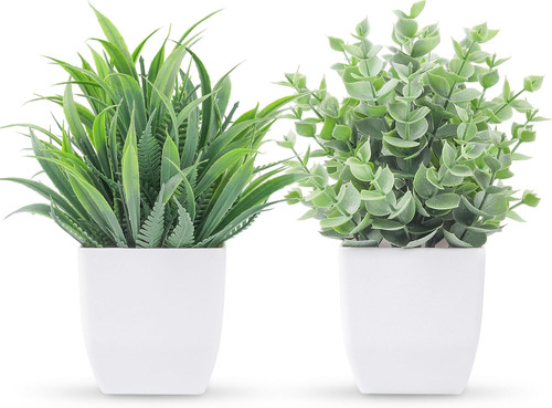 New pack mini fake plants - new, 2