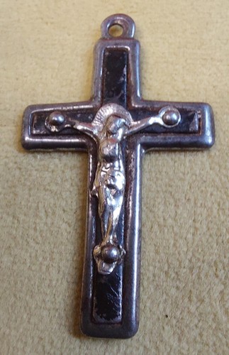 Antique french crucifix - french,