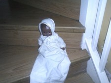 vintage black baby doll fabric