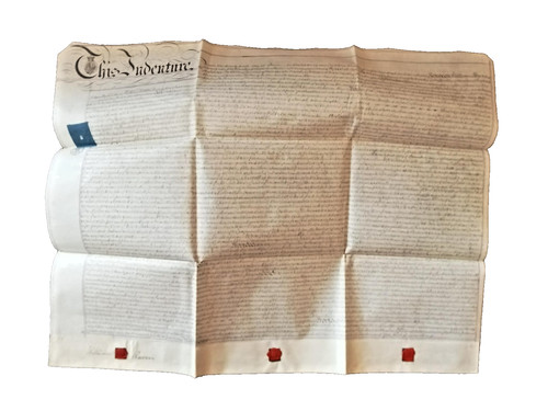 Victorian vellum indenture - victorian,