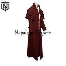 New Burgundy Garrick cape coachman highway men cloak Garrick cape Quick Shipping