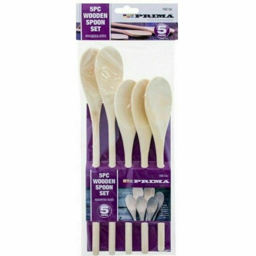 5pc wooden spoons wood set - 5pc,