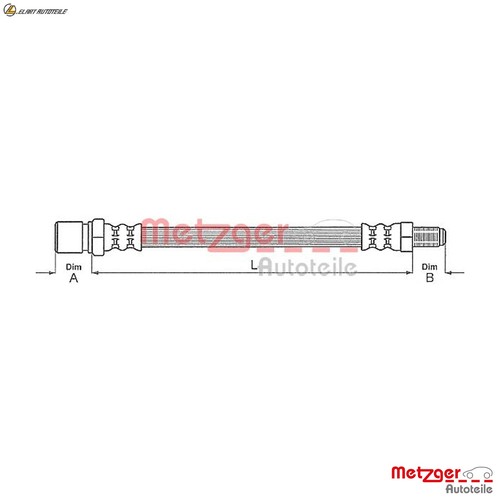 Brake hose 4114783 - hose, for