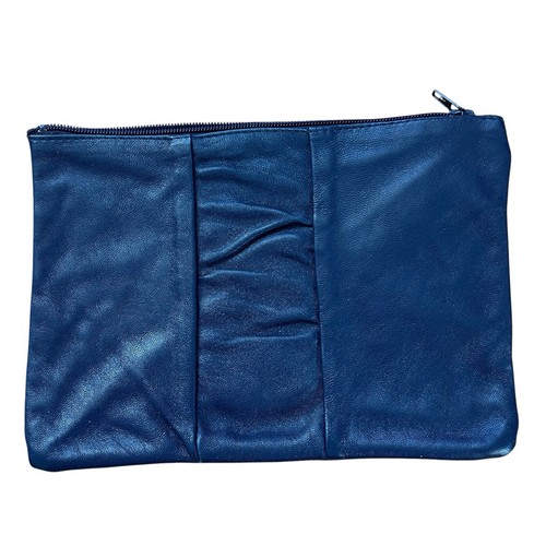 Vintage italian leather clutch - italian,