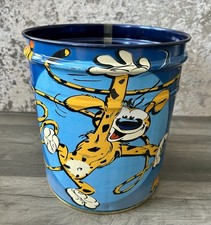 Vintage Marsupilami 1995 Metal Bin Retro Tin Waste Can Trash Rare Marsu Tropico