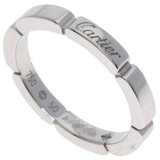 CARTIER  Mayon PANTHERE # 50 Ring K18 White Gold  Ladies [Used]