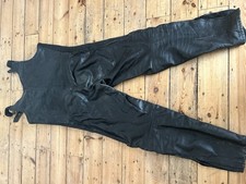 Sportex Vintage Leather Motorcycle Dungarees Size 40