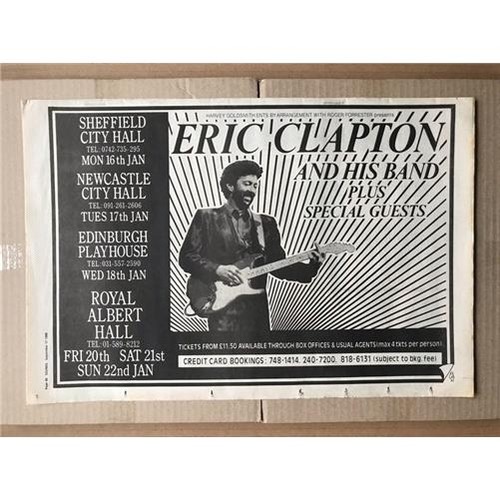 Eric clapton 1988 tour poster - clapton,