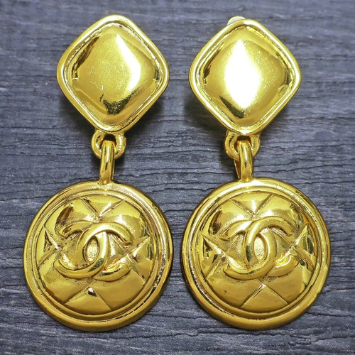 Chanel gold plated logos - chanel,
