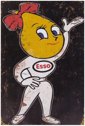 Retro metal sign - sign,, man