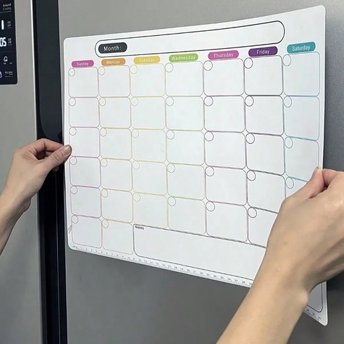 Erasable magnetic calendar - erasable,