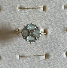 Gorgeous Paraiba Tourmaline & Diamond 9K Gold Ring - 1 Of 26 Pieces