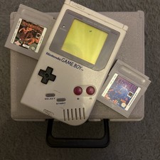 Nintendo Game Boy Original Handheld System Grey 1989 Carry Case 2 Games Tetris
