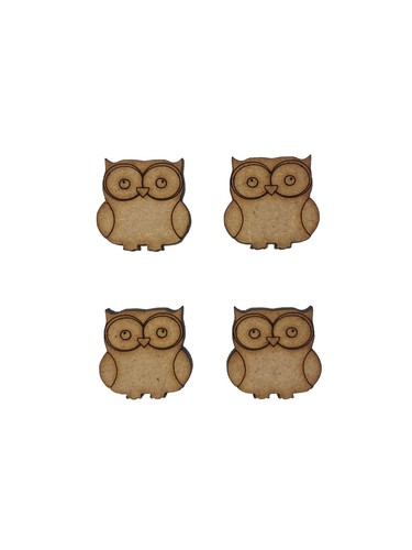 16x owl bird - owl, 2cm