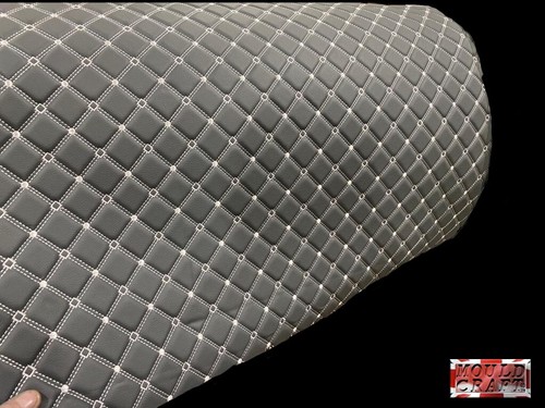 Diamond quilted faux leather - faux,