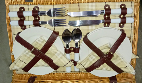 Wicker picnic basket set - picnic,