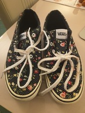 Floral Vans Women's UK Size 6.5 Trainers Well Worn