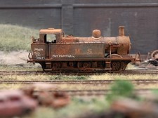 OO gauge locomotive: Scrapyard LMS Jinty, heavily rusted. Ref P6