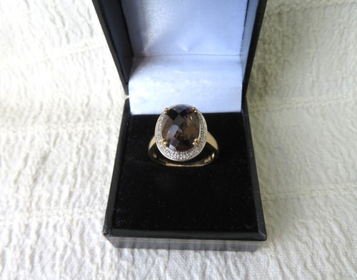 9ct yellow gold large - yellow, smoky