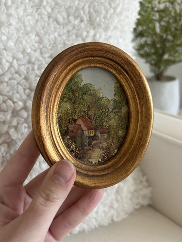 Vintage miniature original - , oil