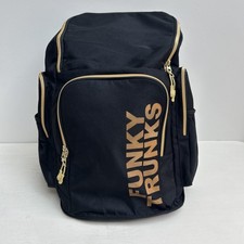 Funky Trunks Black Attack Space Case Backpack -Black/Gold Swimming Bag 40L VGC