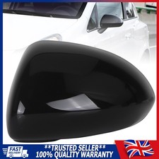 Gloss Black Door Wing Mirror Cover Cap Left N/S For Vauxhall Corsa D E 2006-2019