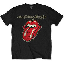 Rolling Stones T-Shirt Plastered Tongue Band Official Black New