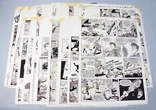 COMIC original ARTWORK 20 sheets of GALAXY High 1989 by Andy Lanning for LOOK-IN