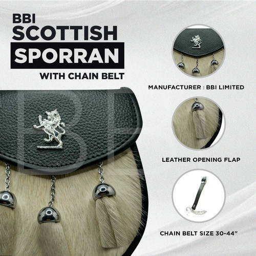 Scottish white leather unicorn - white,