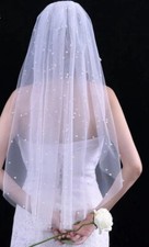 Bridal pearl veil white/ivory