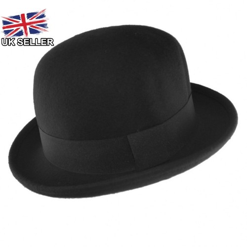 Black 100 wool bowler - 100%,