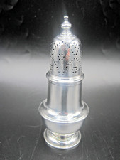 LATE VICTORIAN SOLID STERLING SILVER PEPPERETTE  POSS. MILLER BROS.  B'HM. 1898