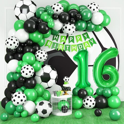 16th birthday soccer - 16th, balloons
