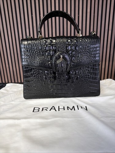 Brahmin gabriella black croc - brahmin,