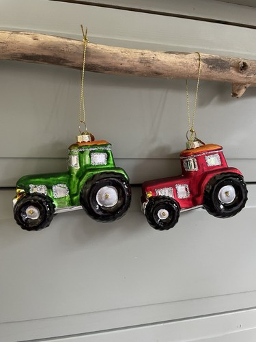 Pair glass tractor - pair, of