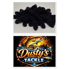 50 Black Wotsit Mop Chenille