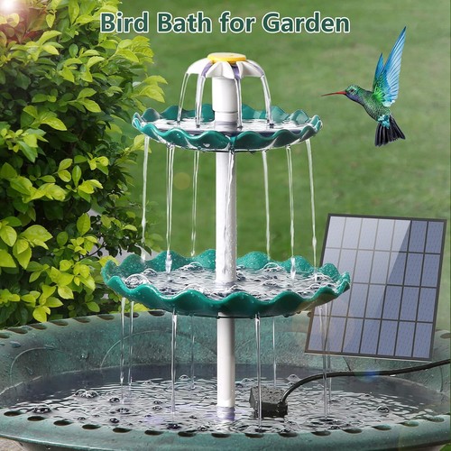 Tier solar bird bath - solar,