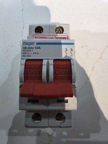 Hager sb263u amp 400v ac - amp,