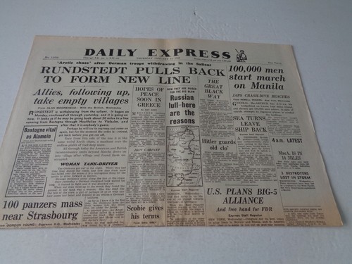 Ww2 wartime newspaper - ww2,