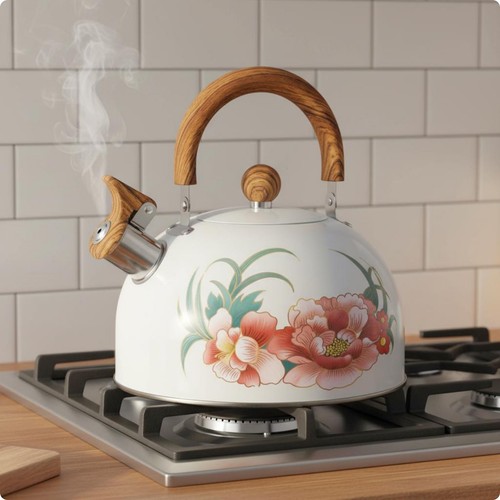 Whistling tea kettle - whistling,