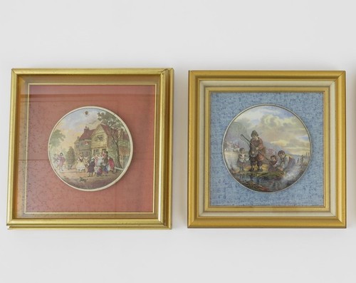 Set framed prattware - of, 2