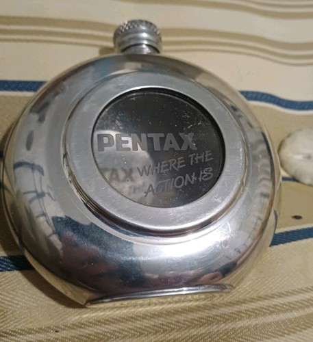 Pewter porthole hip flask and - porthole,