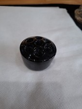 Old Vintage Retro Black Glass