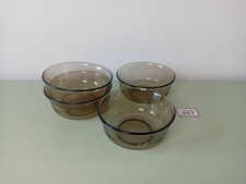 4x Vintage Arcoroc Smoked